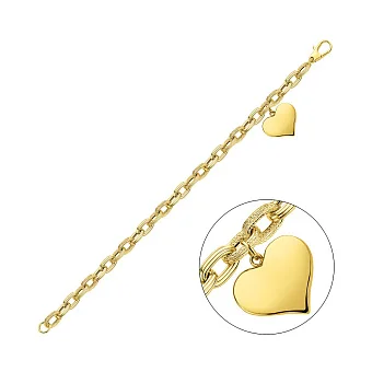 Золотий браслет Серце (арт. 3261024ж)