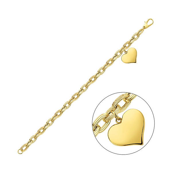 Золотий браслет Серце (арт. 3261024ж) – зображення 1
