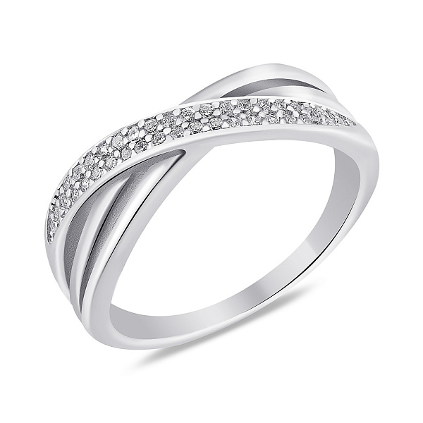Серебряное кольцо с фианитами (арт. 7501/8012) – изображение 1