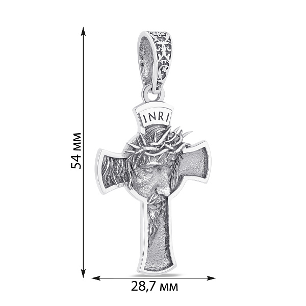Серебряный крестик с чернением (арт. 7904/238пю) – изображение 2