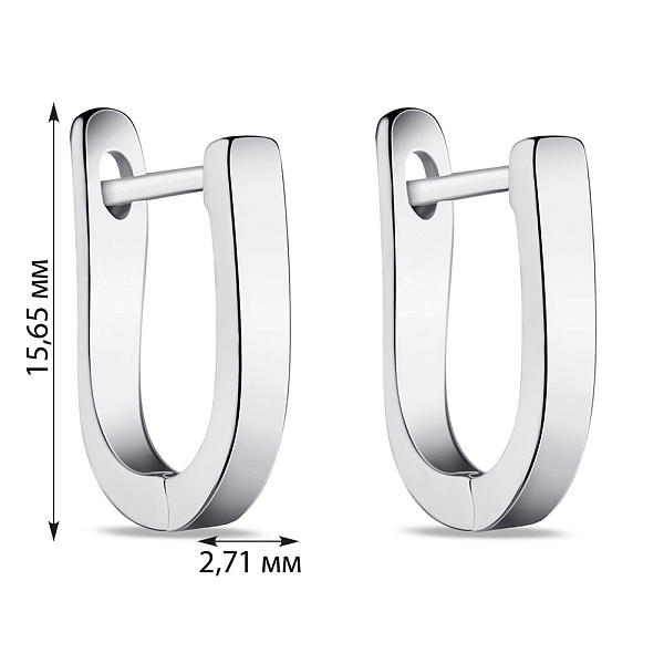 Серебряные серьги без вставок (арт. 7502/4477) – изображение 2