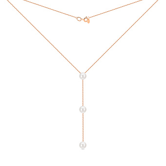 Золоте кольє-краватка з перлами (арт. 360358)