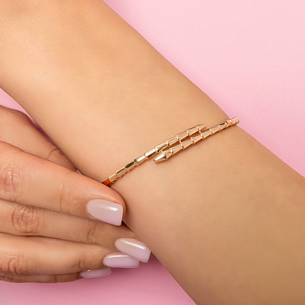 Жорсткий браслет з червоного золота (арт. 326338) – зображення 2