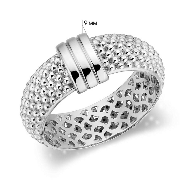 Кольцо из белого золота без камней (арт. 156731б) – изображение 2