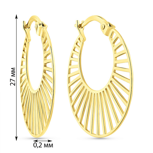 Сережки з жовтого золота (арт. 111314ж) – зображення 3