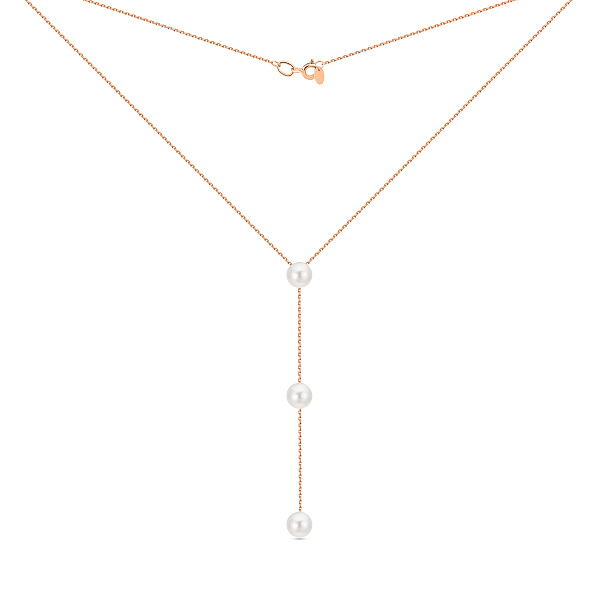 Золоте кольє-краватка з перлами (арт. 360358) – зображення 1