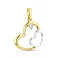 Подвес из желтого золота Два сердца с фианитом (арт. 440609ж) – изображение 1