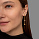 Серьги из желтого золота с фианитами (арт. 1091289ж) – изображение 3