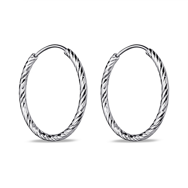 Серебряные серьги-кольца (арт. 7502/9821/25) – изображение 1