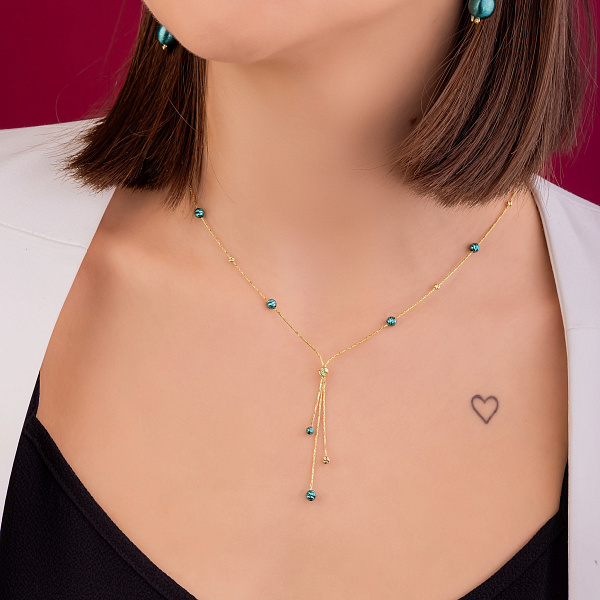 Золотое колье Francelli (арт. 352586жбрз) – изображение 3