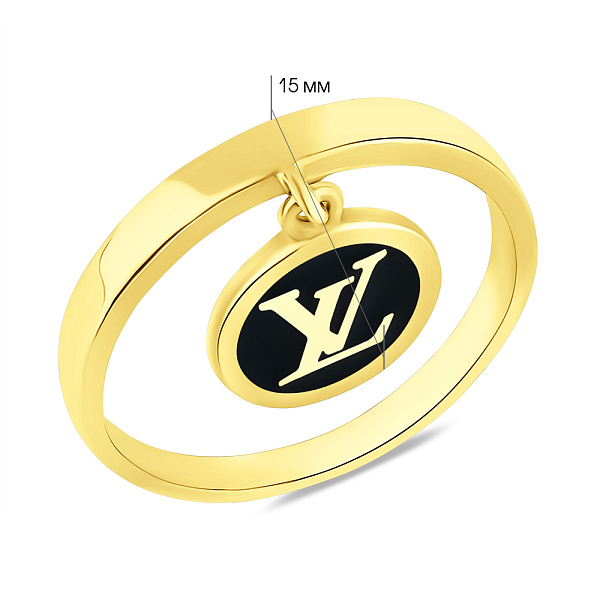 Золотое кольцо с подвеской (арт. 154095ж) – изображение 2