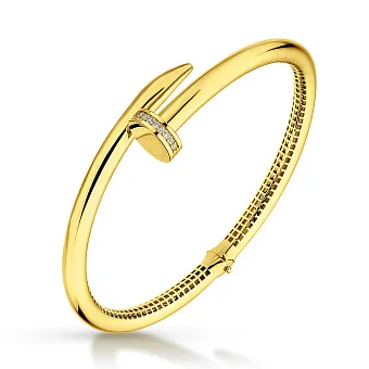 Золотий браслет у формі цвяха з фіанітами (арт. 3261118ж)