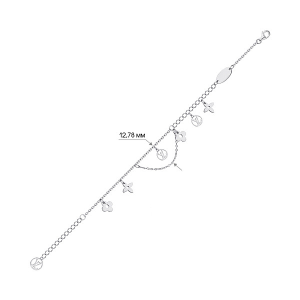 Серебряный браслет с подвесками (арт. 7509/3733) – изображение 2