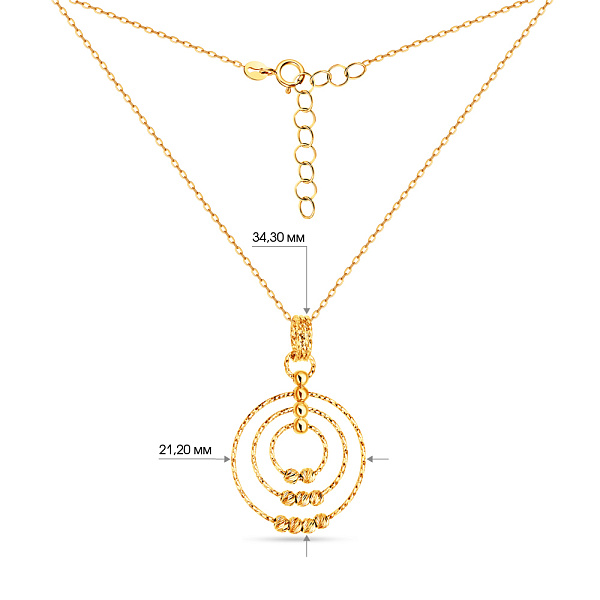 Колье из желтого золота без камней (арт. 352202ж) – изображение 3