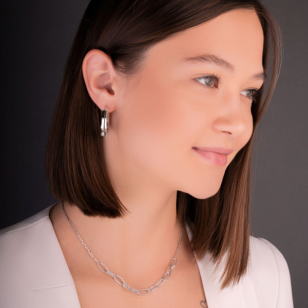 Золотые серьги Francelli (арт. 111204б) – изображение 3