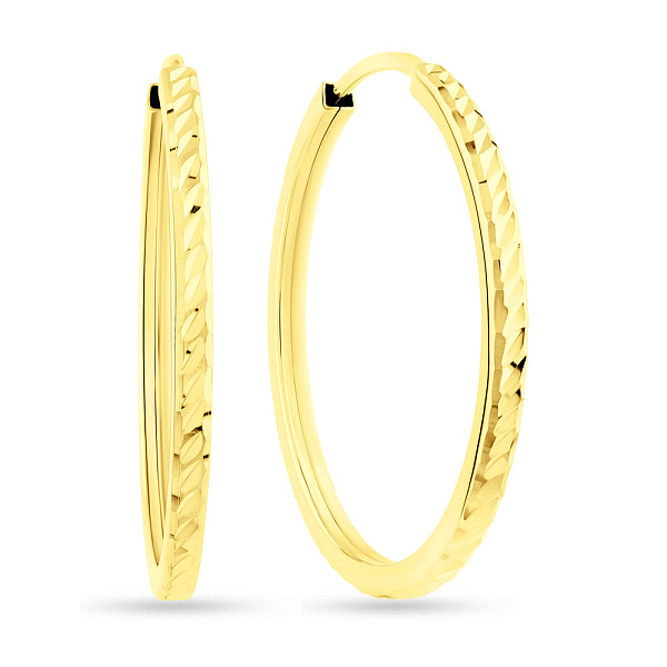 Серьги-кольца из желтого золота (арт. 122106/30ж) – изображение 1