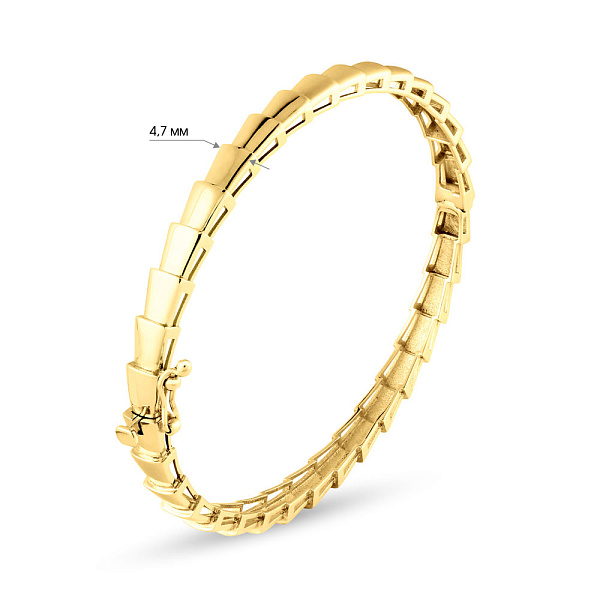 Жорсткий браслет з жовтого золота (арт. 324702ж) – зображення 2
