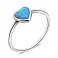 Серебряное колько Сердце с опалом (арт. 7501/КК2ОПГ/1185-17) – изображение 1