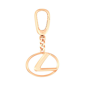 Автомобильный золотой брелок Lexus (арт. 360120)