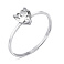 Серебряное кольцо Сердце с фианитом (арт. 7501/618кп) – изображение 1
