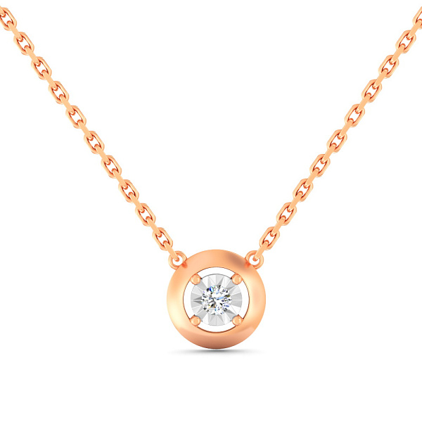 Золоте кольє з діамантом (арт. Ц011726005) – зображення 1