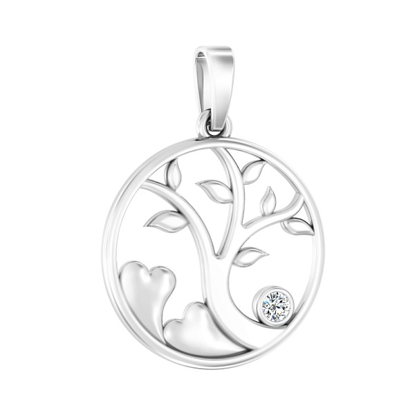 Золотая подвеска с фианитом (арт. 440584б) – изображение 1