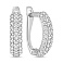 Серьги из белого золота с дорожкой из фианитов (арт. 110228б) – изображение 1