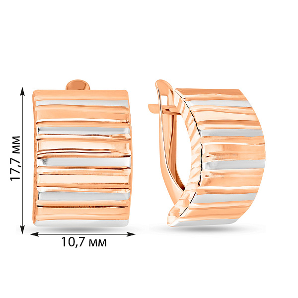 Золотые серьги без камней (арт. 121416) – изображение 2