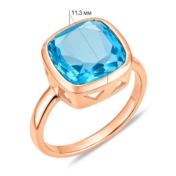 Золотое кольцо с кварцем (арт. 153412) – изображение 2
