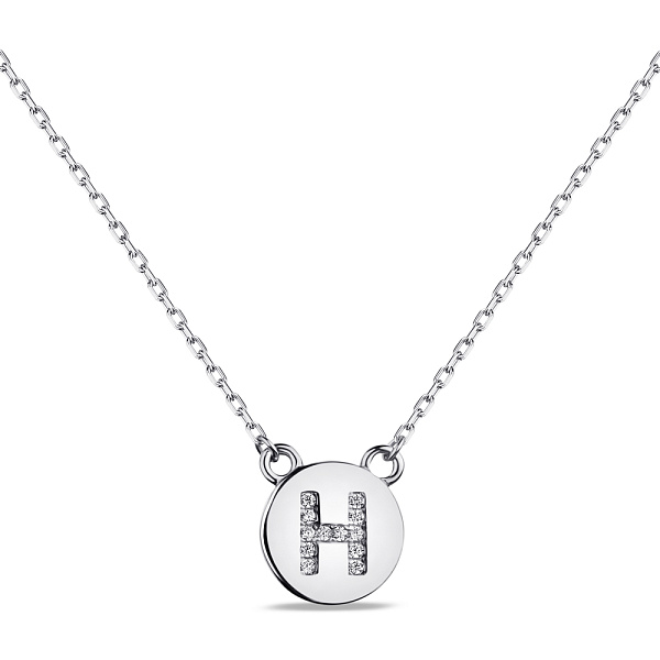 Серебряное колье Буква Н (арт. 7507/2164) – изображение 1