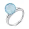 Серебряное кольцо с крупным голубым фианитом (арт. 7501/2184744цг) – изображение 1