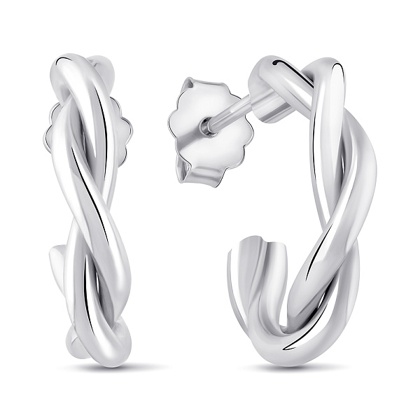 Серьги-пусеты из серебра без камней (арт. 7518/7184) – изображение 1