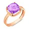 Кольцо золотое с аметистом (арт. 141156Па) – изображение 1