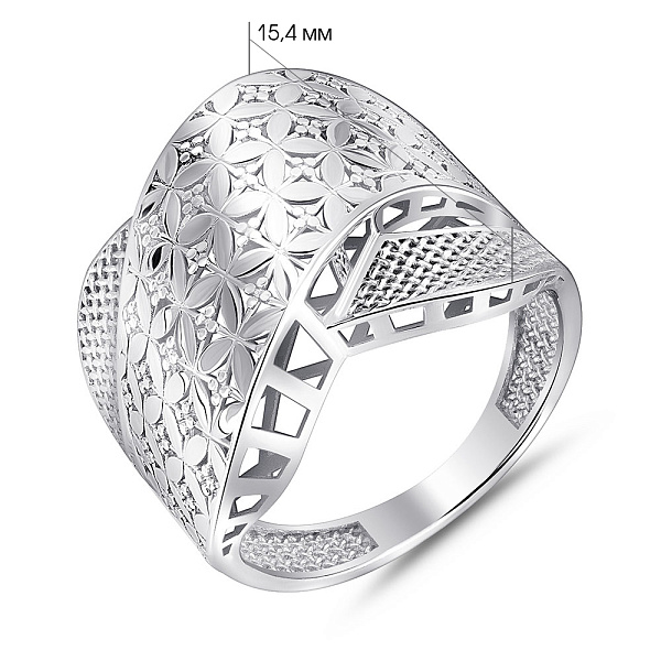 Массивное серебряное кольцо без камней (арт. 7501/8187) – изображение 2