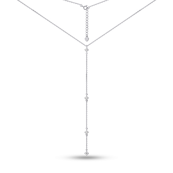 Серебряное колье-галстук с фианитами (арт. 7507/2206) – изображение 2