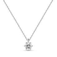 Колье из белого золота с бриллиантом (арт. Ц011163010б)