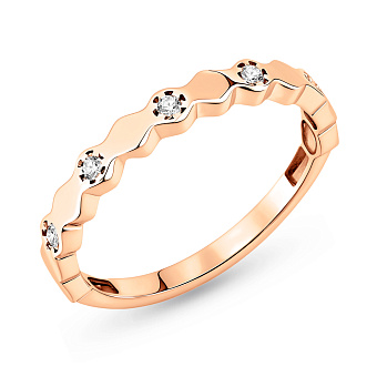 Золотое кольцо с фианитами (арт. 155889)