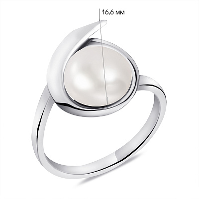Кольцо из серебра с жемчугом (арт. 7501/0030жб)