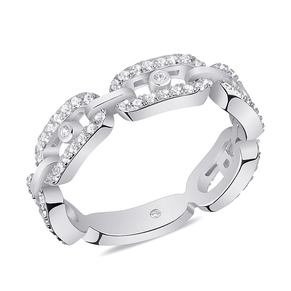 Срібна каблучка з родіюванням (арт. 7501/6003) – зображення 1