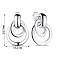 Сережки-пусети зі срібла (арт. 7518/6688) – зображення 2