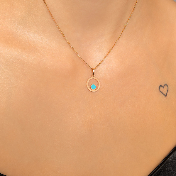 Золотая подвеска Лýна с эмалью (арт. 440662ет) – изображение 2