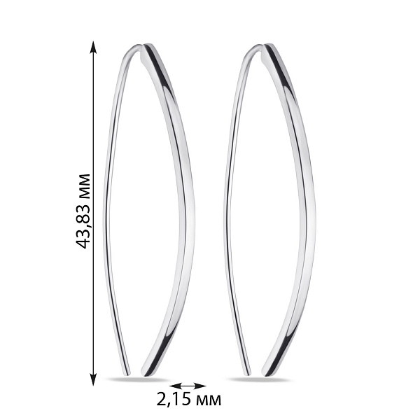 Сережки из серебра (арт. 7502/20141р) – изображение 2