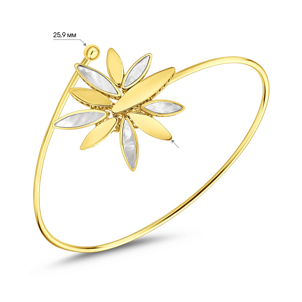 Жорсткий браслет Francelli з жовтого золота (арт. 326818жп) – зображення 5