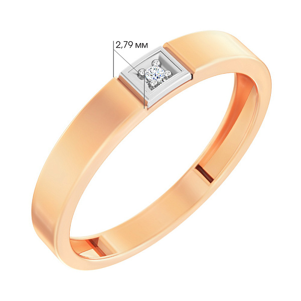 Золота каблучка з діамантом (арт. К011030) – зображення 2