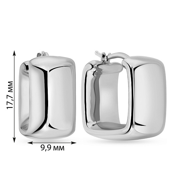 Сережки из белого золота Francelli (арт. е105491б) – изображение 3