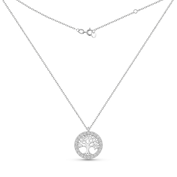 Кольє Дерево з білого золота з діамантами (арт. Ц011543010б) – зображення 2