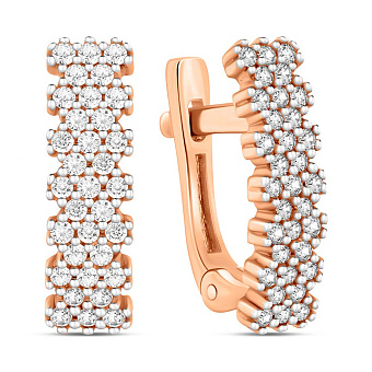 Фото Золотые серьги с фианитами (арт. 110156)