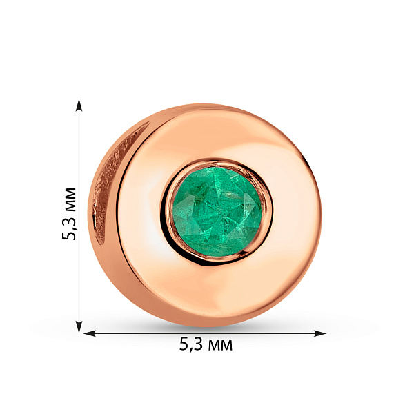Золотий підвіс зі смарагдом (арт. 3102566201и) – зображення 2