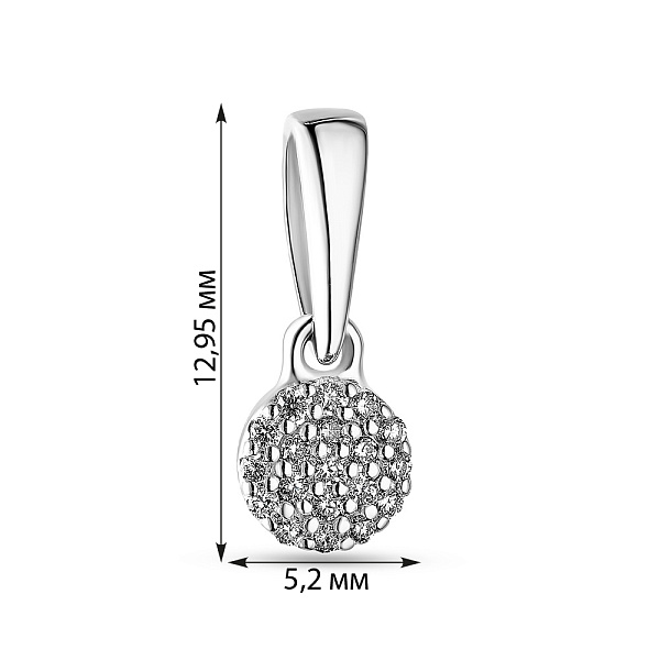 Золота підвіска з діамантами (арт. П341186010б) – зображення 2