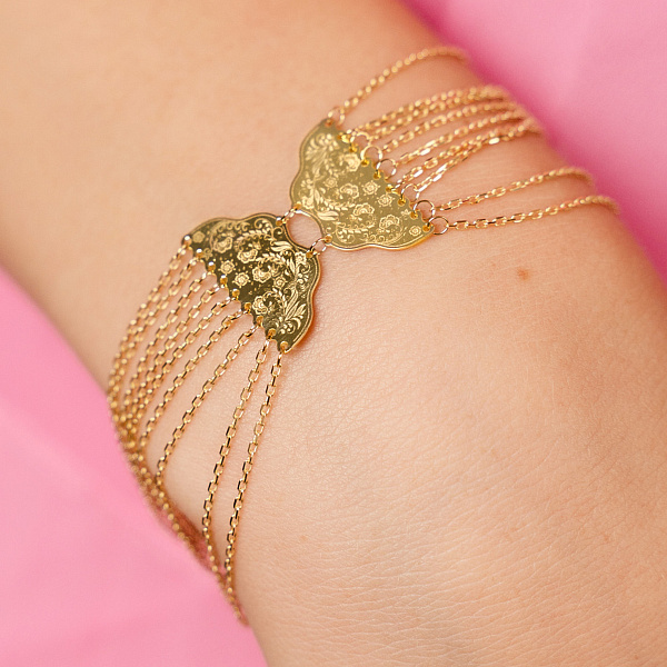 Массивный браслет Francelli из желтого золота (арт. 3261045ж) – изображение 2